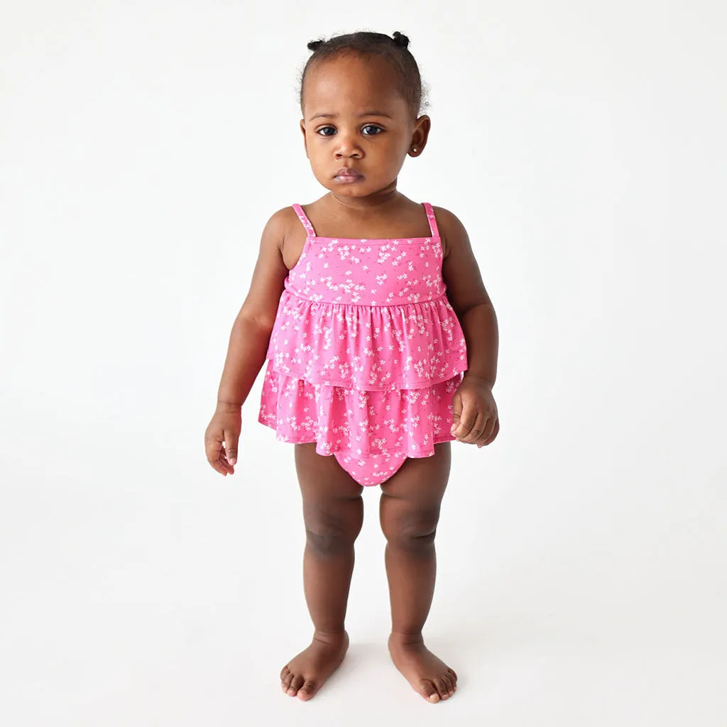 Posh Peanut Janice Basic Ruffled Spaghetti Romper
