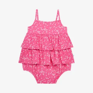 Posh Peanut Janice Basic Ruffled Spaghetti Romper