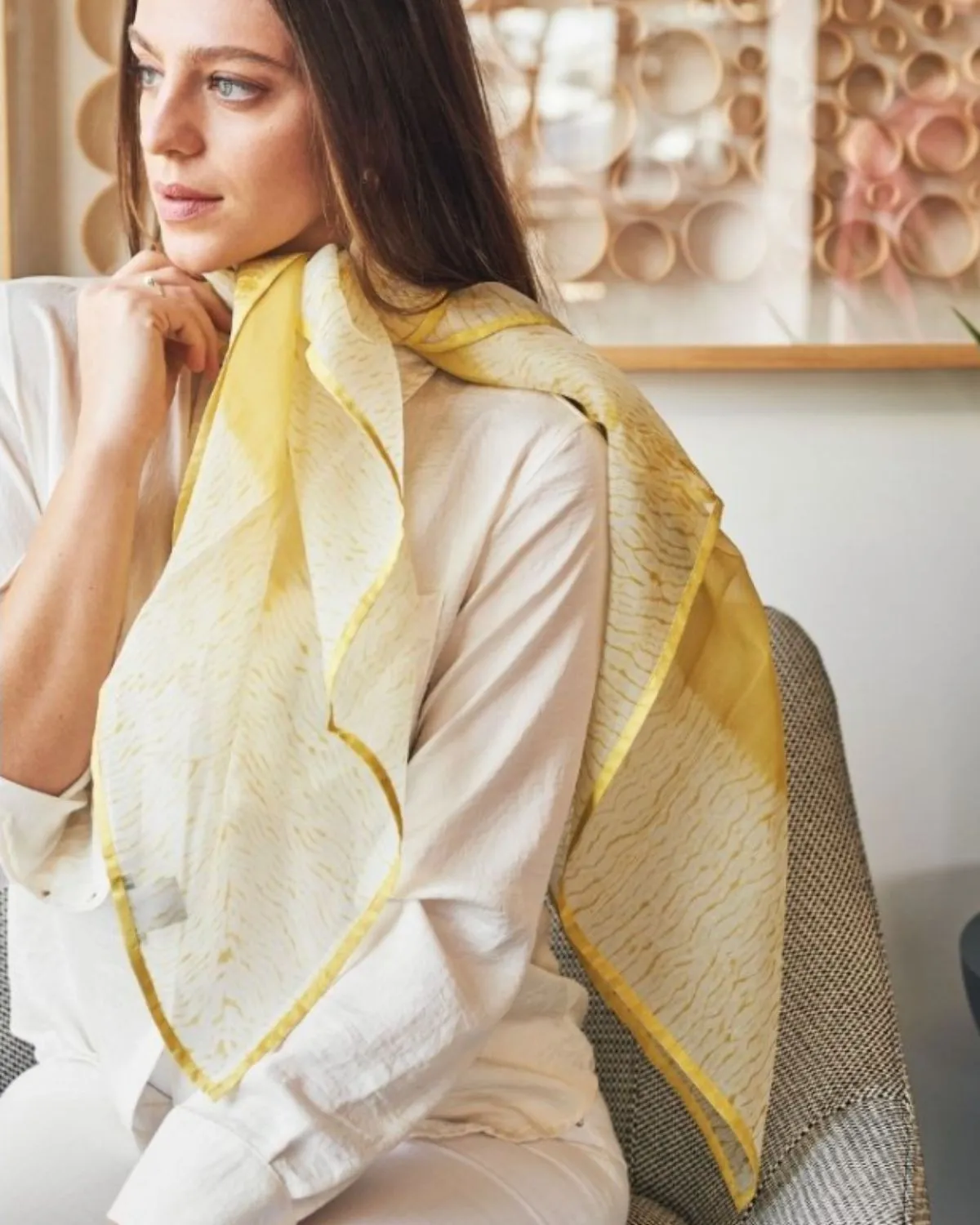 Primrose Yellow Silk Scarf