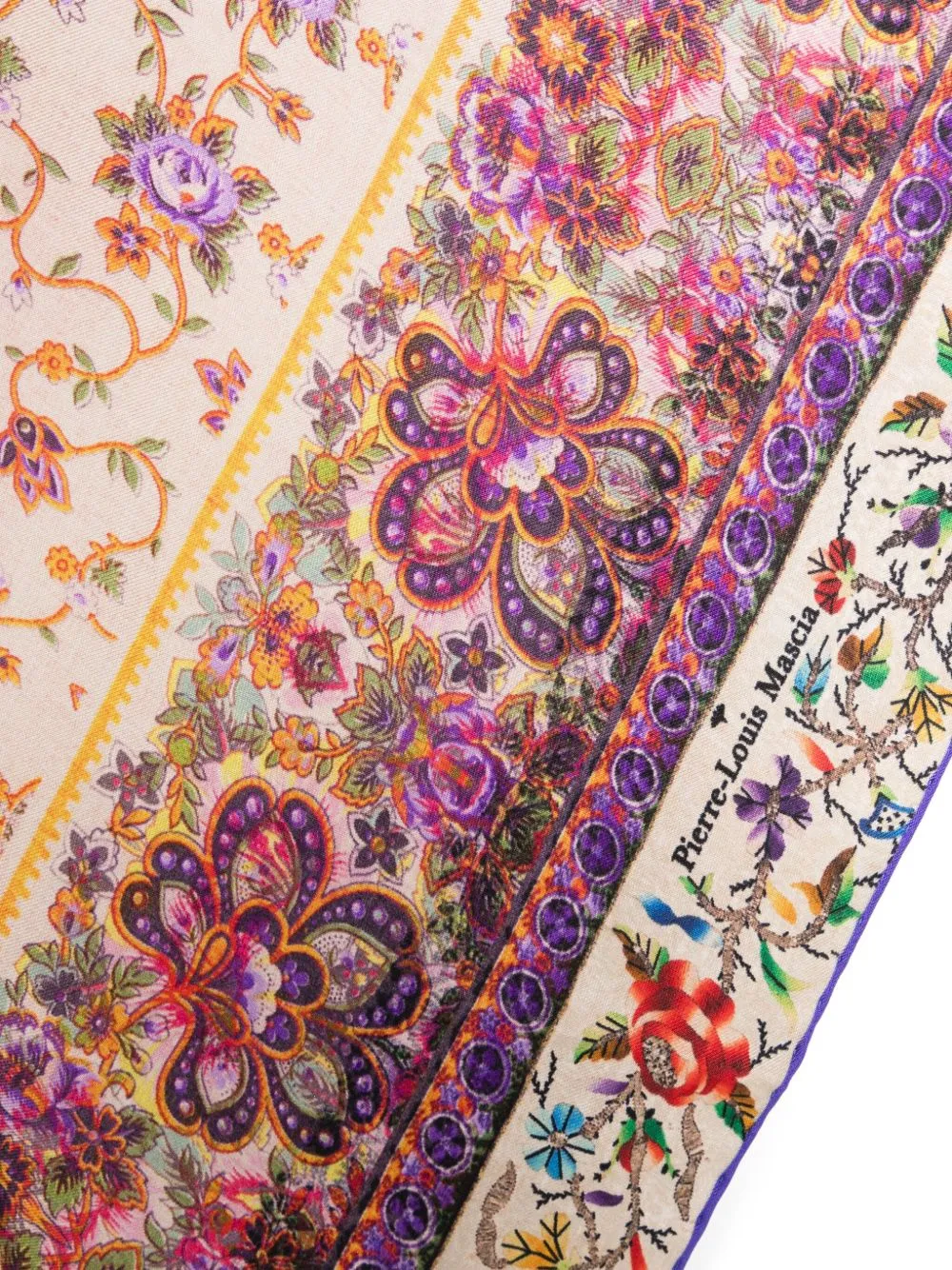 Printed silk foulard