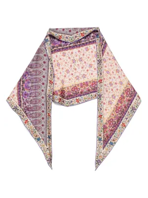 Printed silk foulard