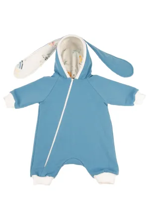 "Andrea" Denim Blue Bunny Ear Romper