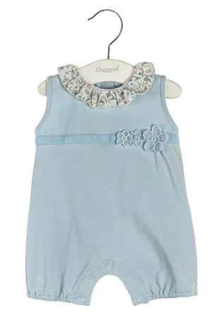 "Camille" Powder Blue Floral Romper