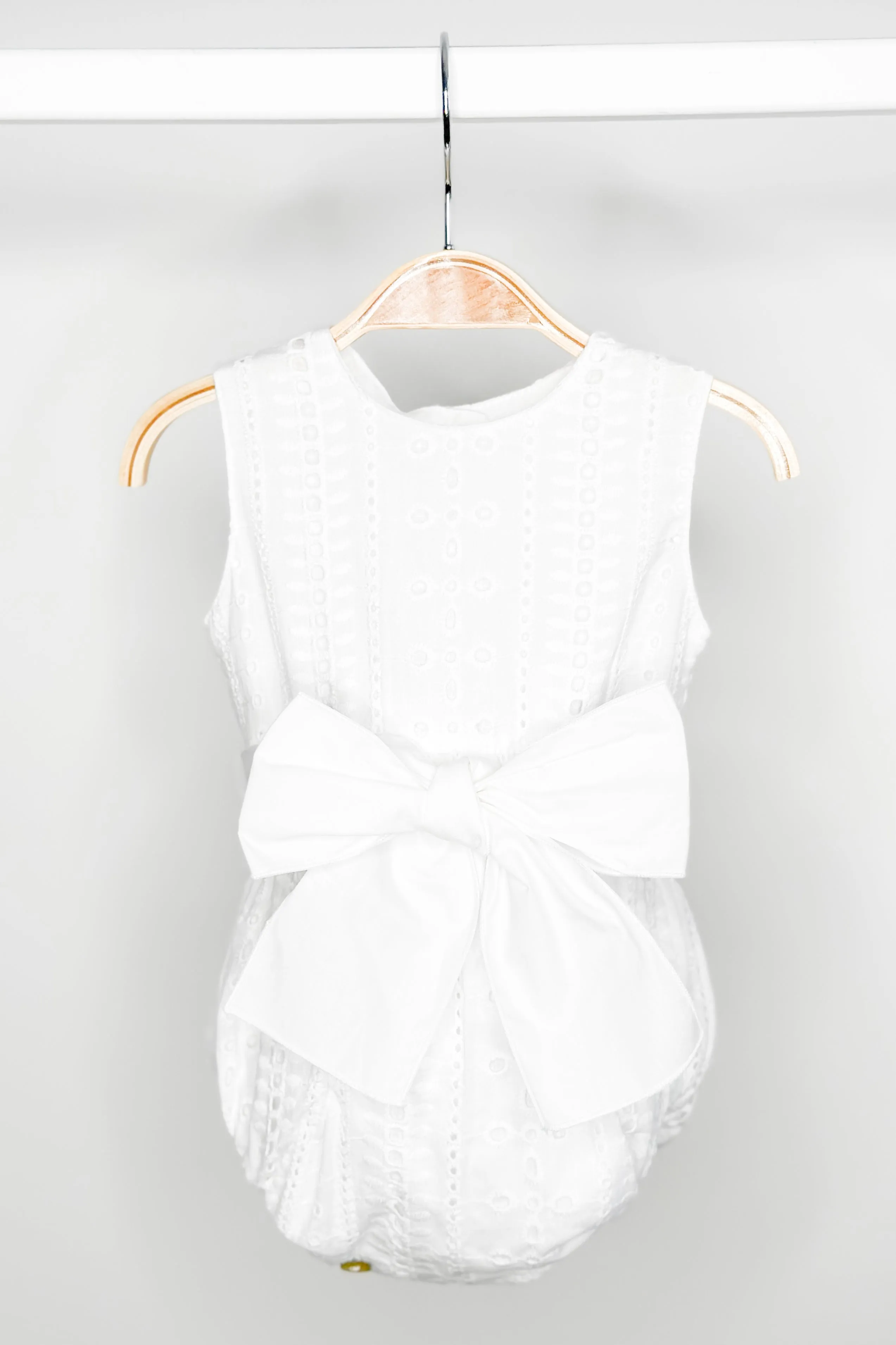 "Estella" White Broderie Anglaise Romper