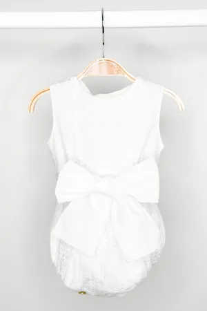 "Estella" White Broderie Anglaise Romper