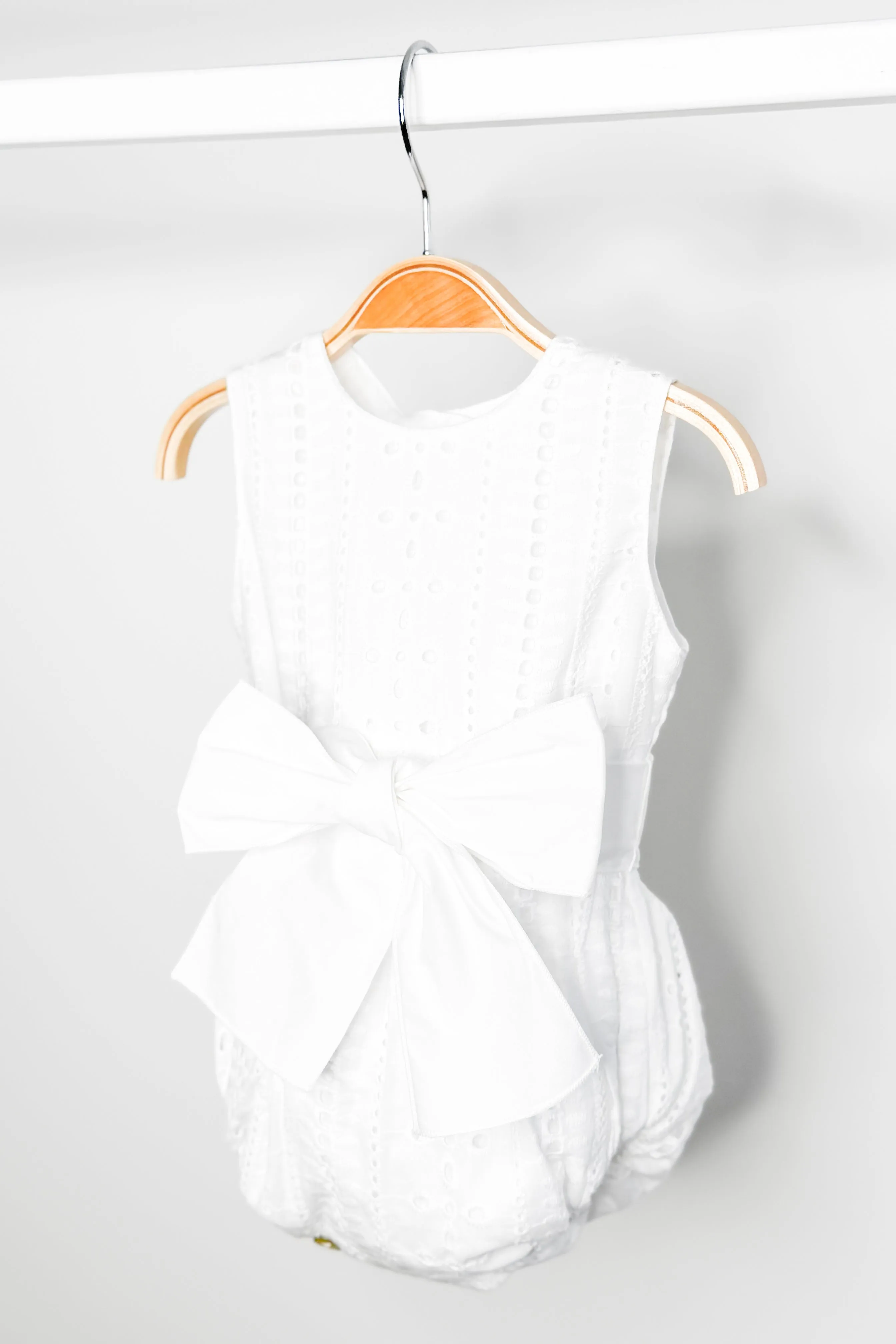 "Estella" White Broderie Anglaise Romper
