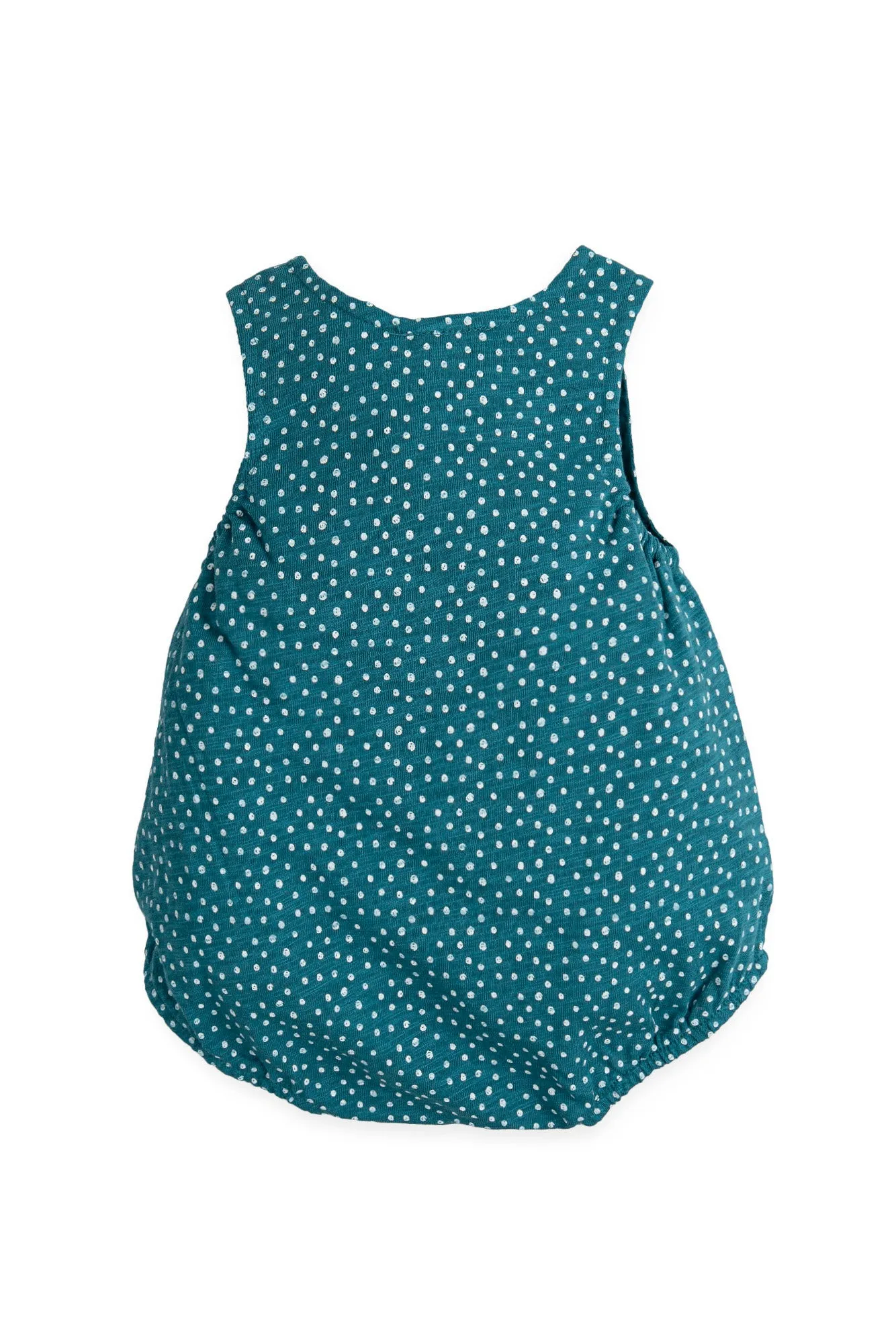 "Nova" Teal Polka Dot Romper