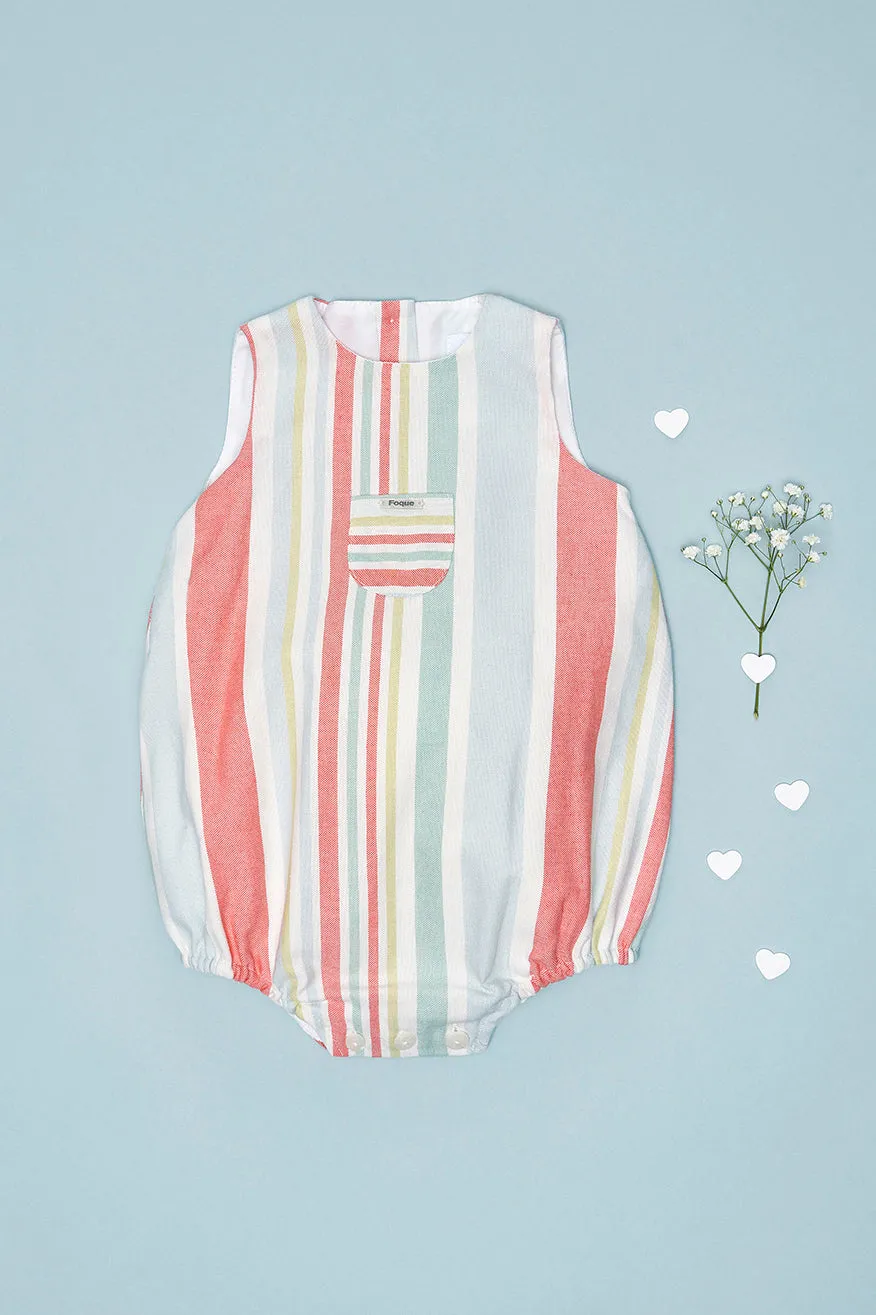 "Yael" Multicoloured Stripe Romper
