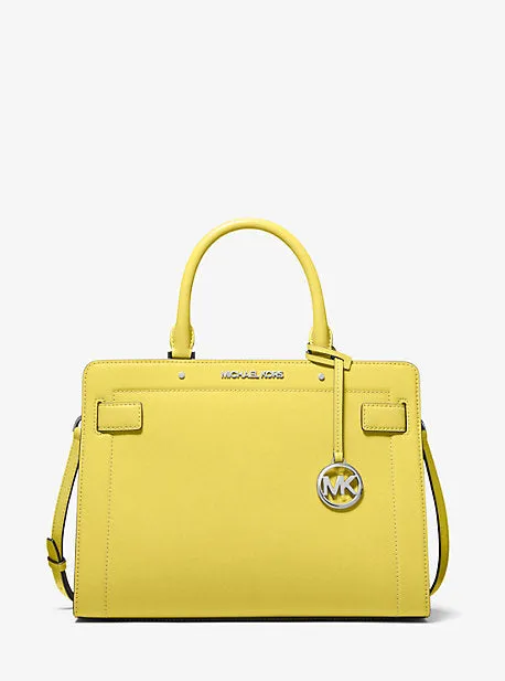 Rayne Medium Saffiano Leather Satchel