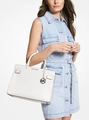Rayne Medium Saffiano Leather Satchel