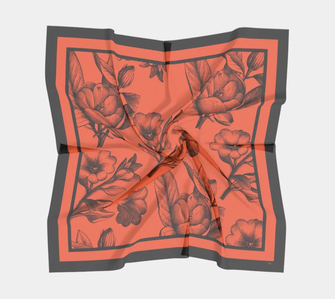 Red Floral Scarf