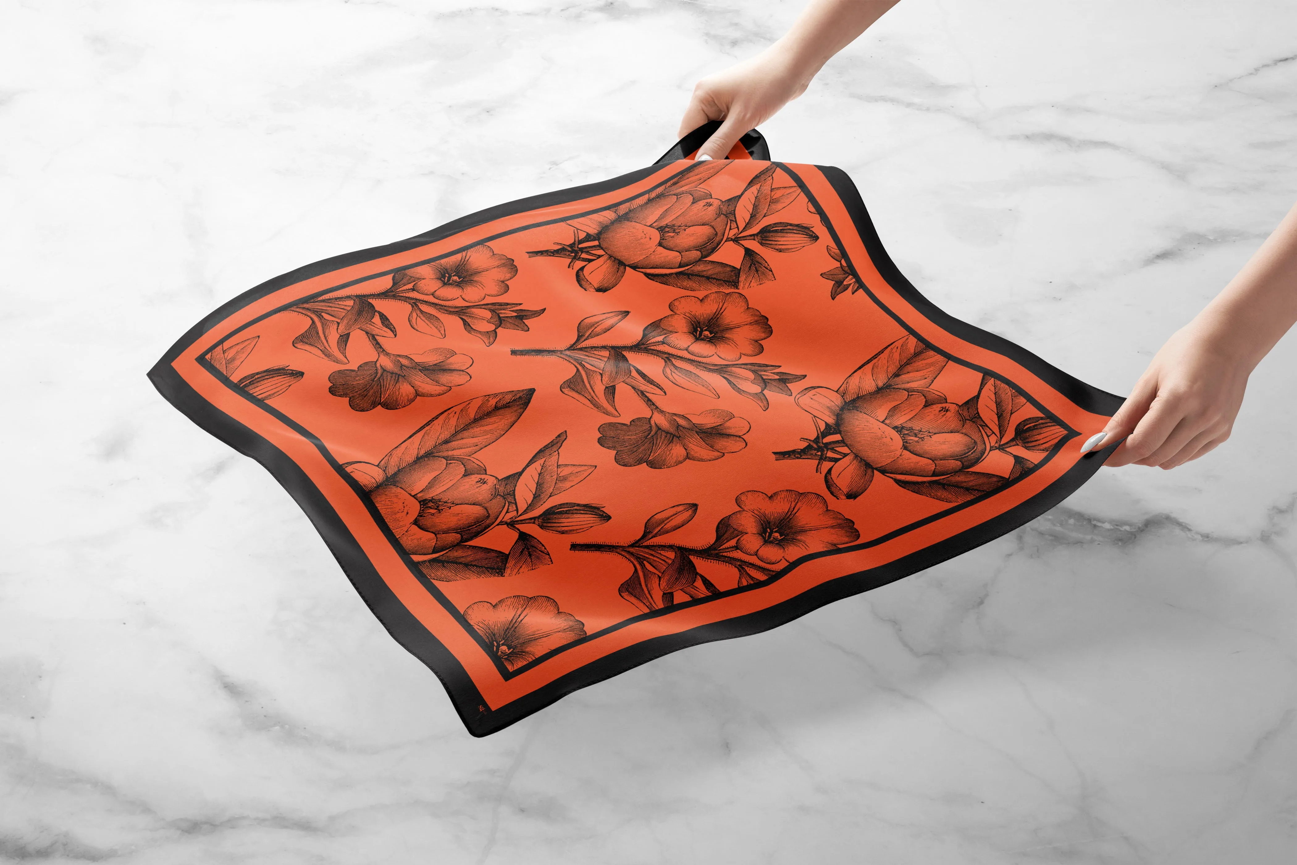 Red Floral Scarf