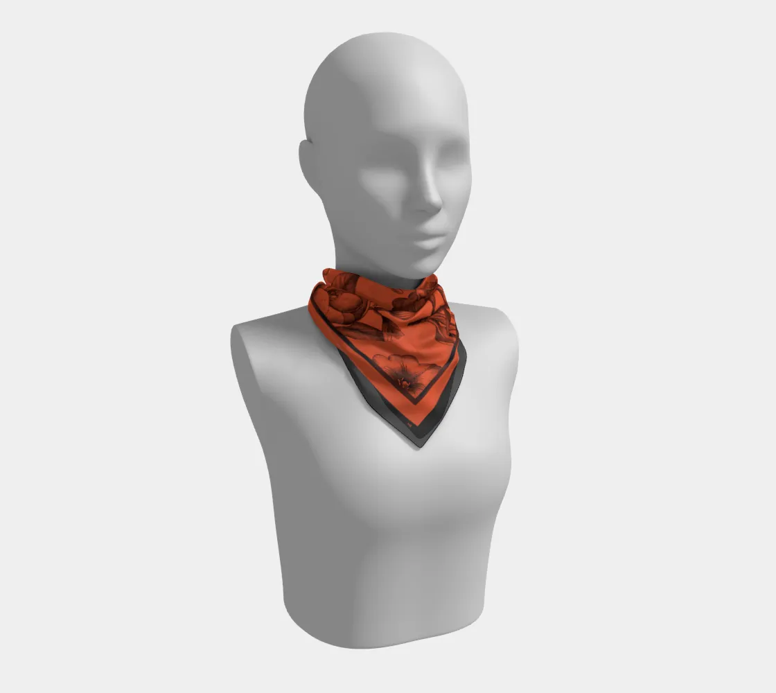 Red Floral Scarf