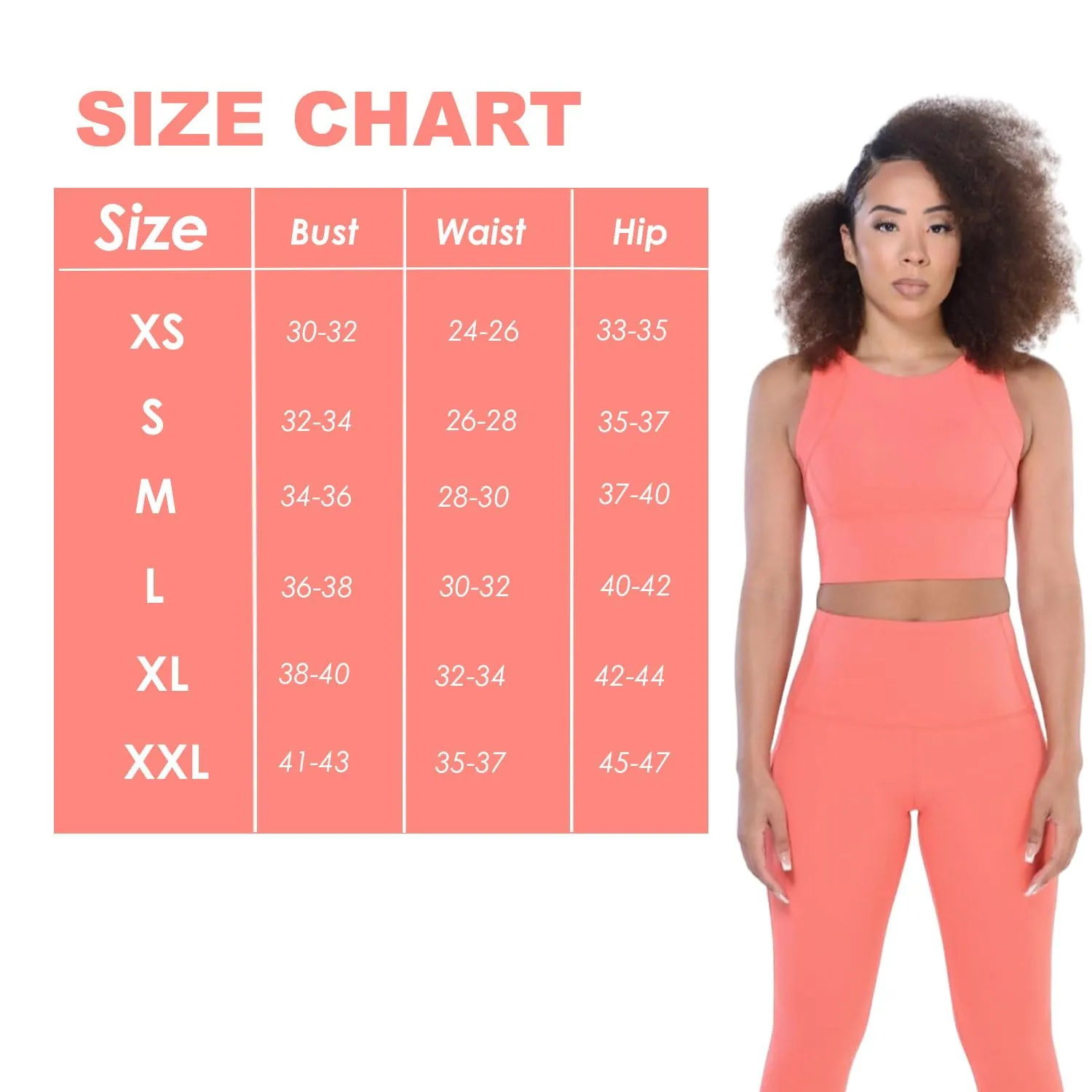 ROAM LOUD Yanta Tank Bra | Orange L | Racerback Women's Sports Bras | Flexible High Impact Compression Gym Sports Bra