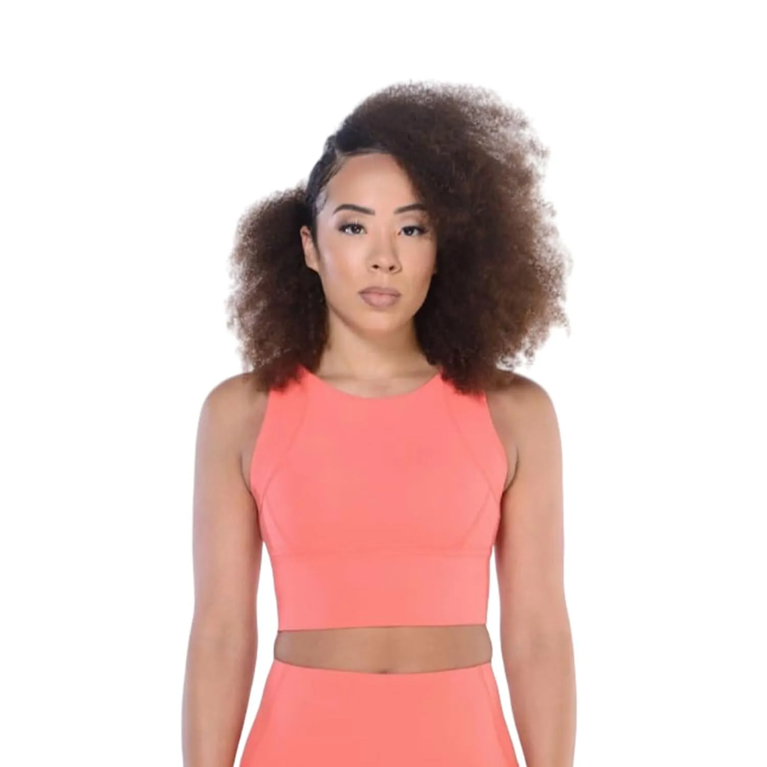 ROAM LOUD Yanta Tank Bra | Orange L | Racerback Women's Sports Bras | Flexible High Impact Compression Gym Sports Bra