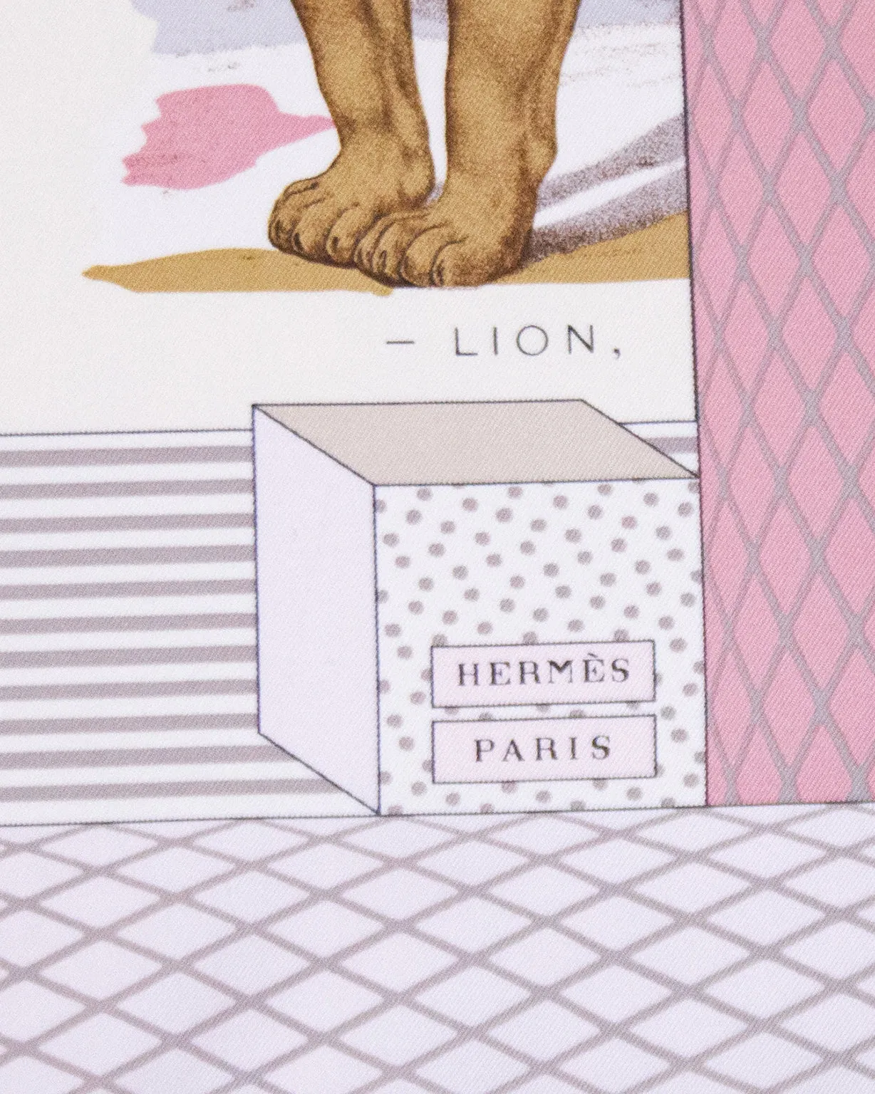 Rose Pale/Etoupe 'Grand Theatre Nouveau' Silk Scarf