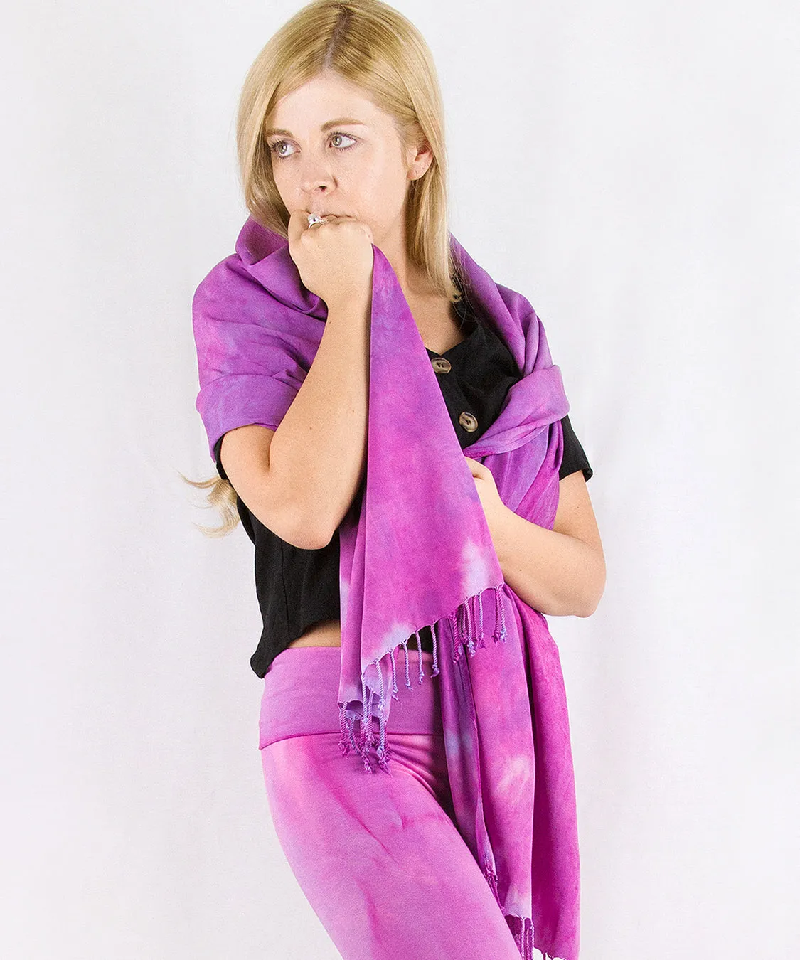 Rose Quartz Tie Dye Scarf