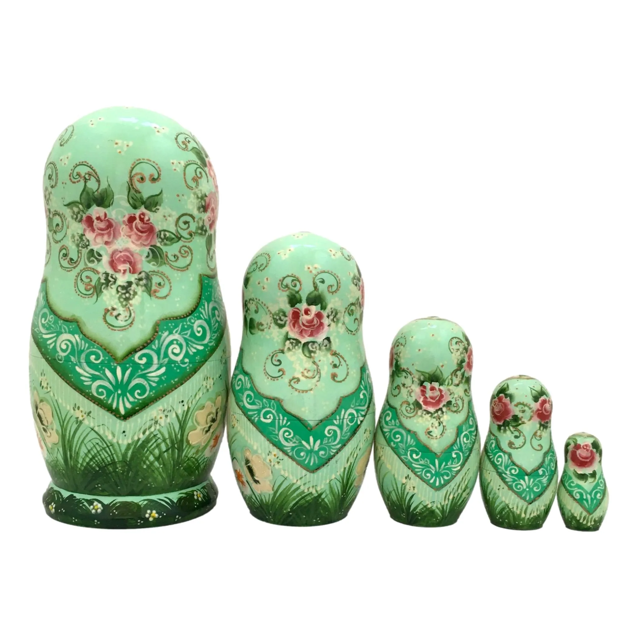 Russian Matryoshka Dolls Green