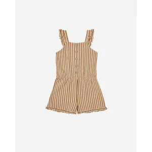 Rylee & Cru Camel Stripe Addy Romper