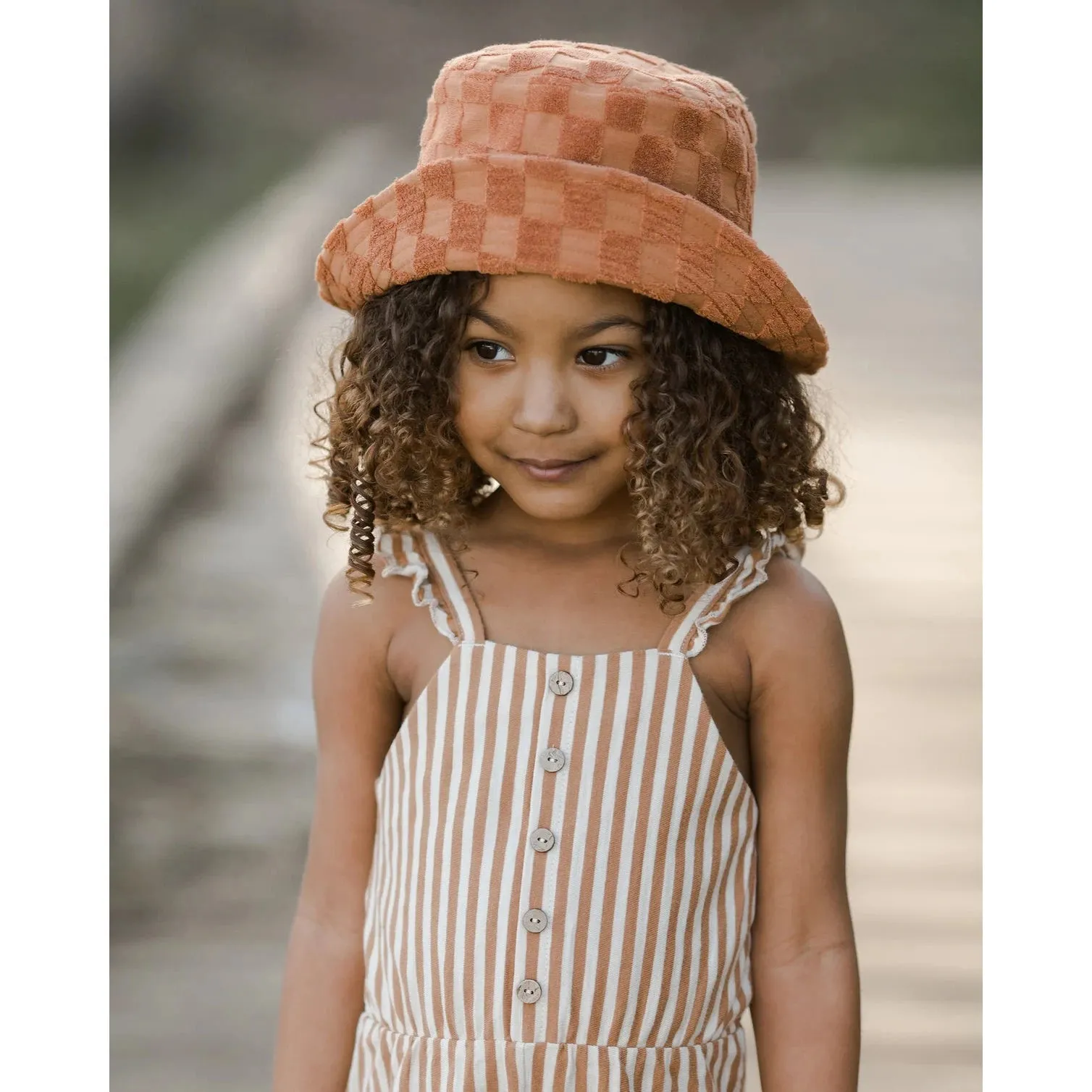 Rylee & Cru Camel Stripe Addy Romper