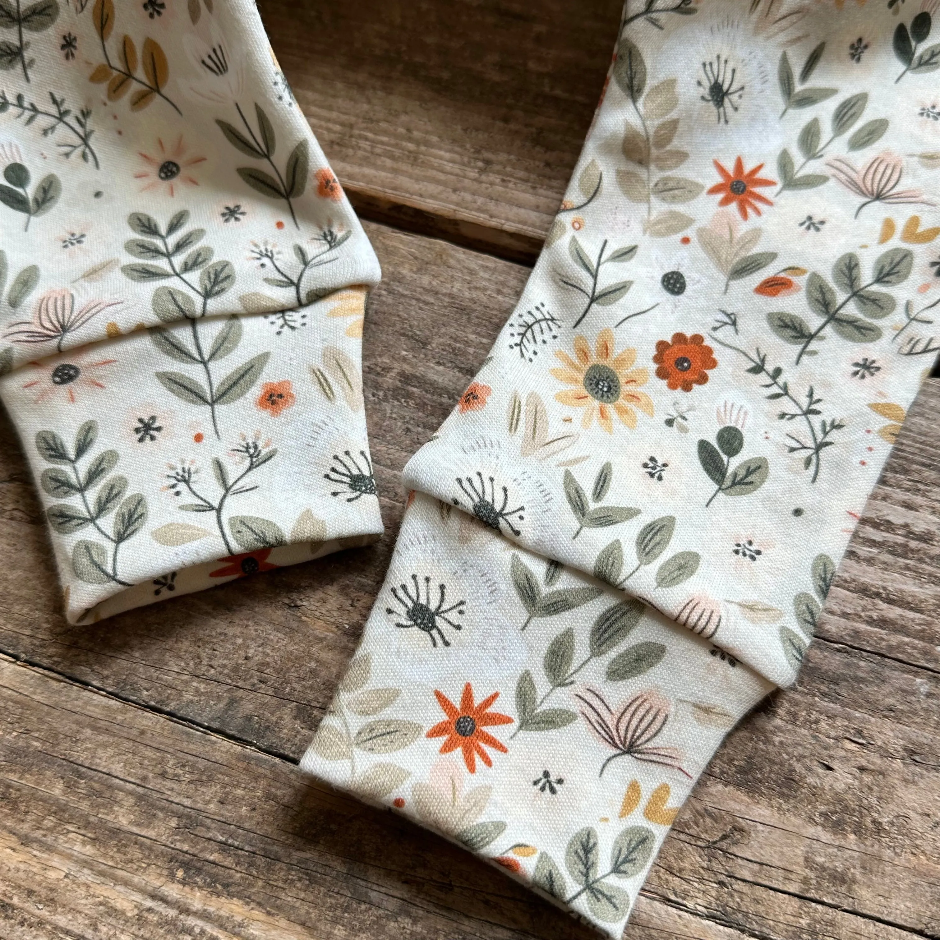 Sage Floral Long Romper