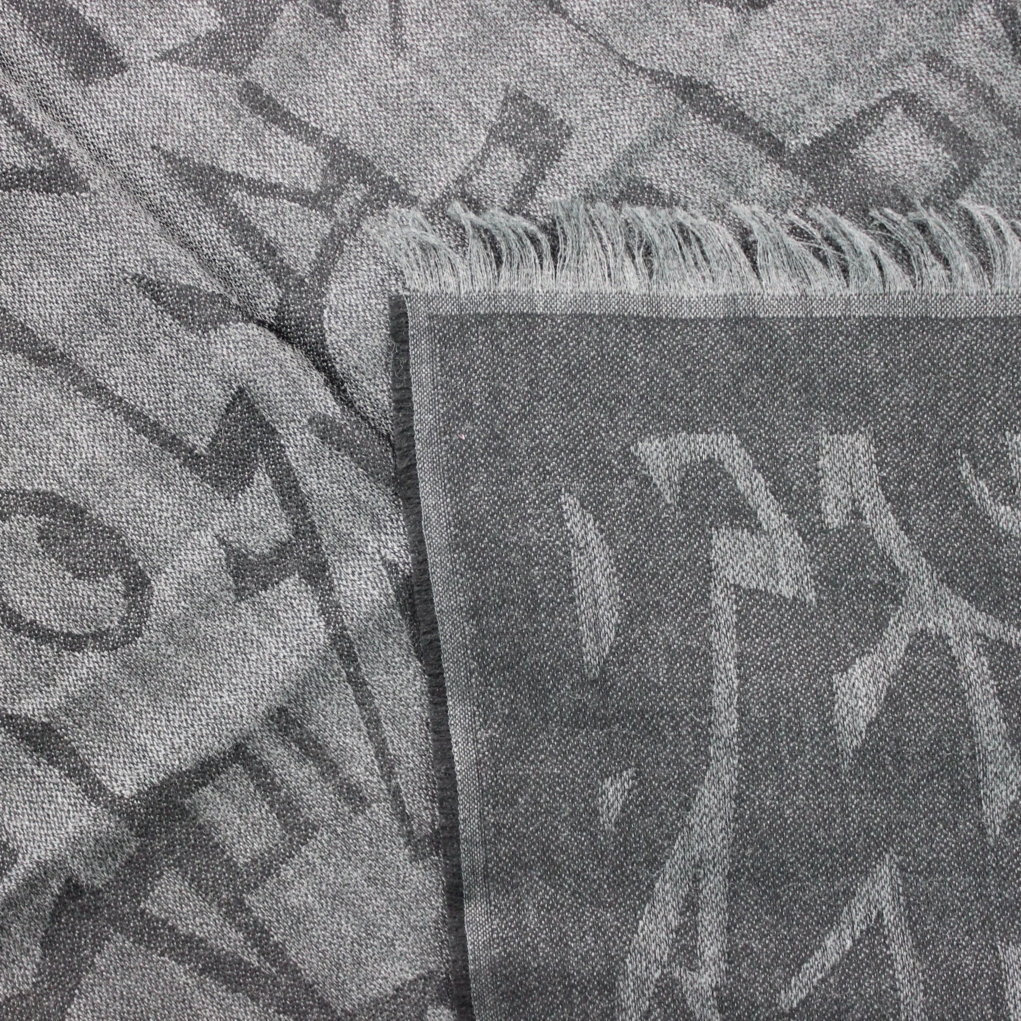 Salvatore Ferragamo Letters Scarf in Black