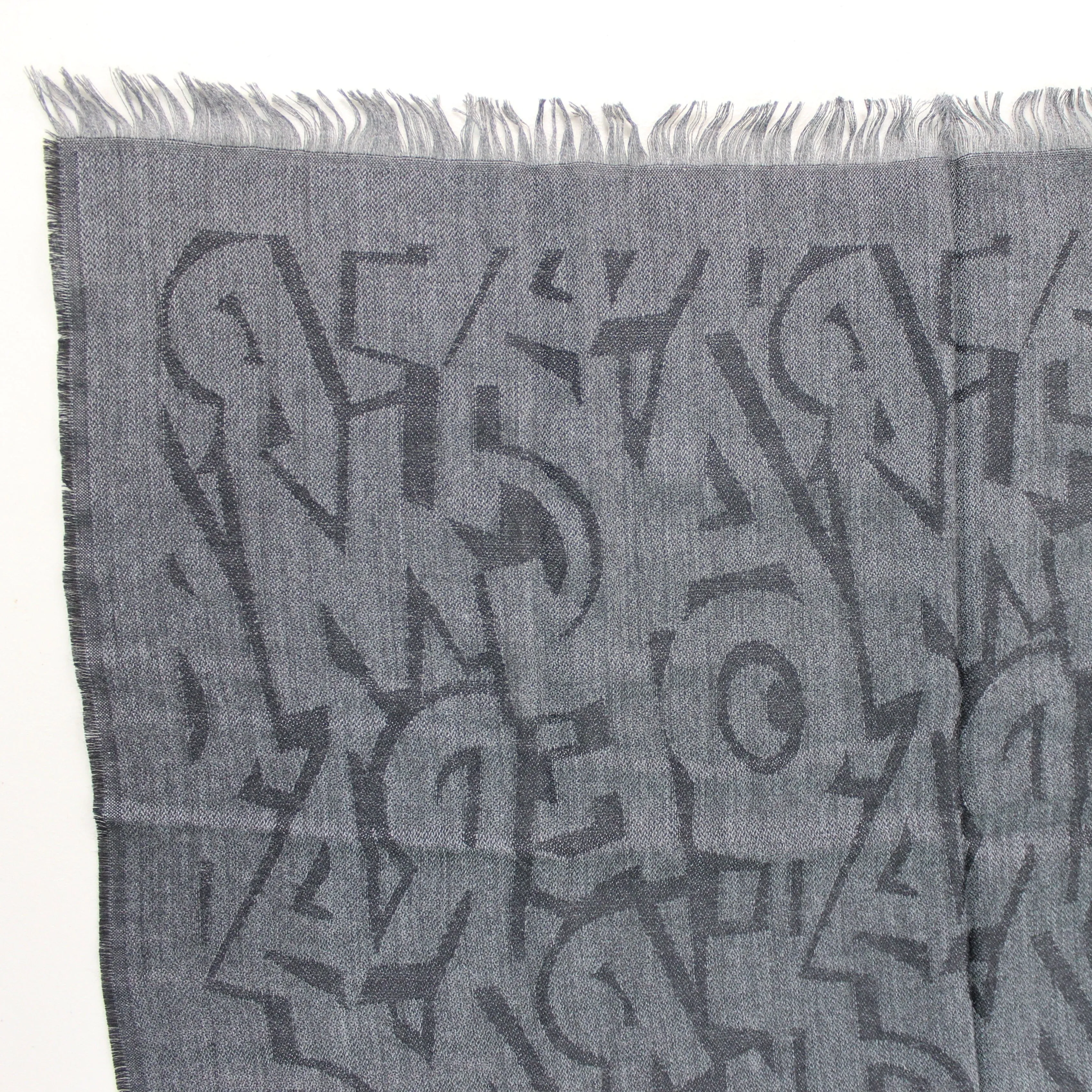 Salvatore Ferragamo Letters Scarf in Black