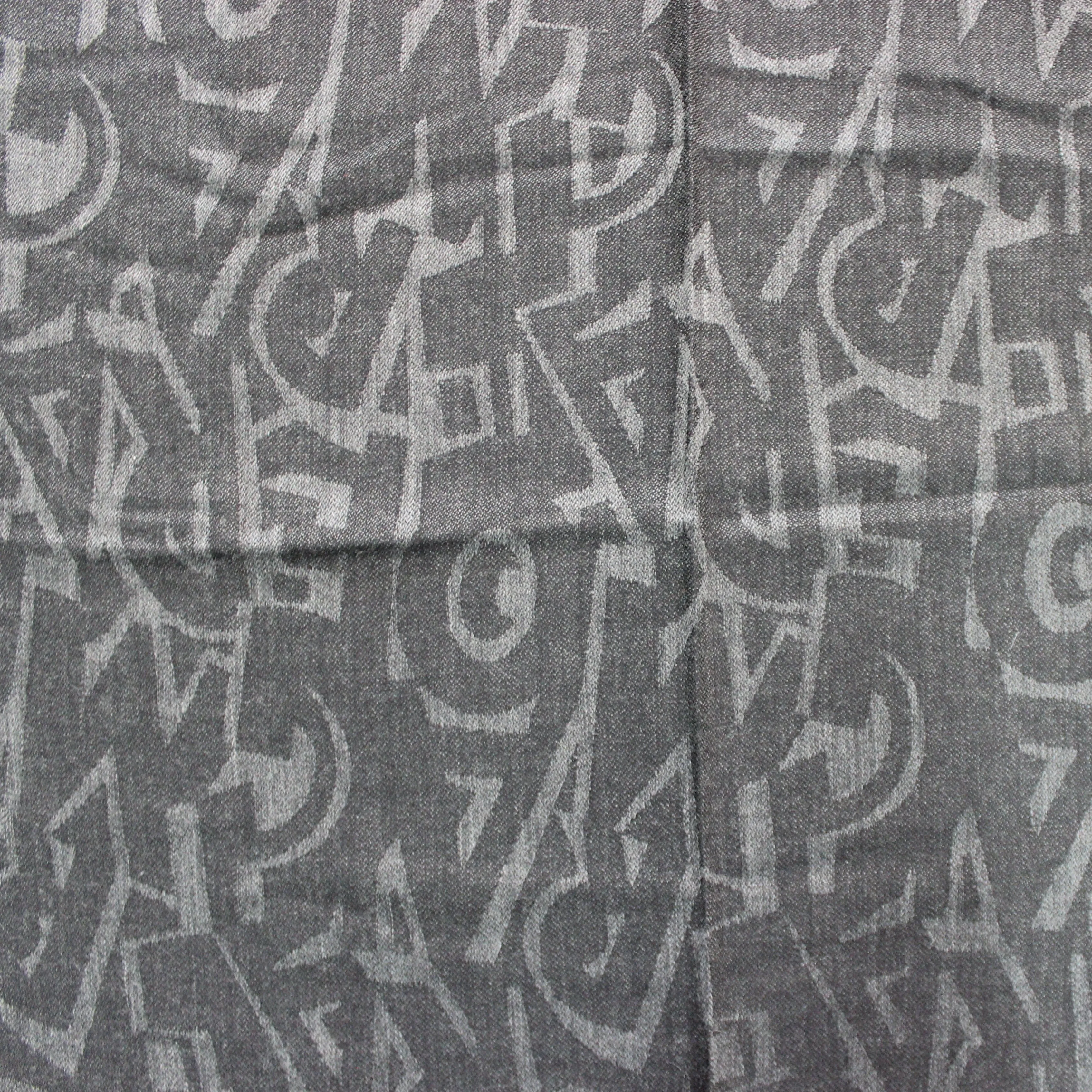 Salvatore Ferragamo Letters Scarf in Black