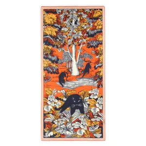 Scarf 90 - Panthere - Orange
