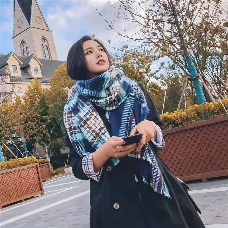 Scarf for Women Plaid Bufandas Mujer Warm Scarf Women Winter Scarves Shawls Stoles Blanket Scarf
