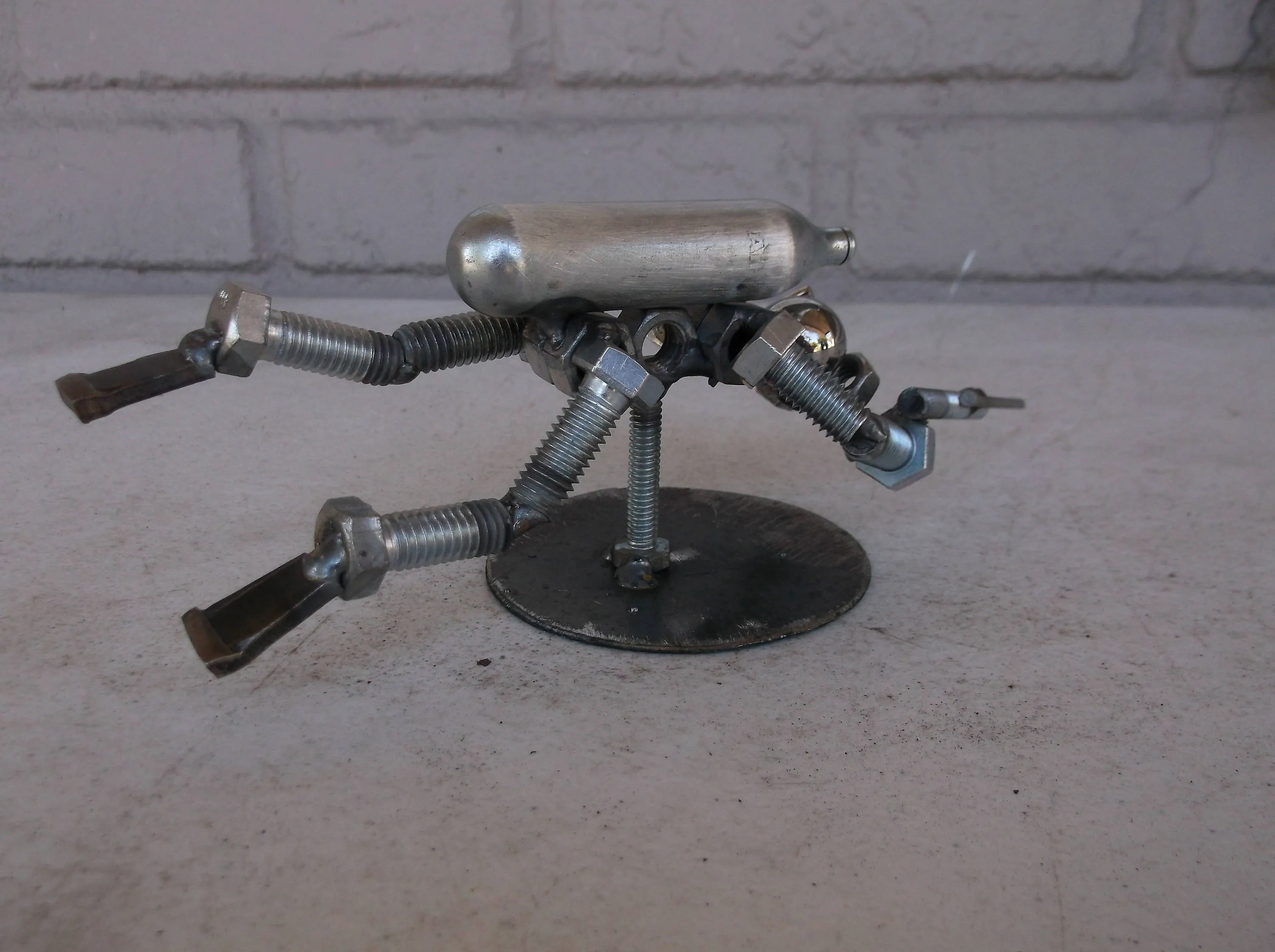 Scuba Diver Metal Bolt Figurine, Water Sports Welded Art