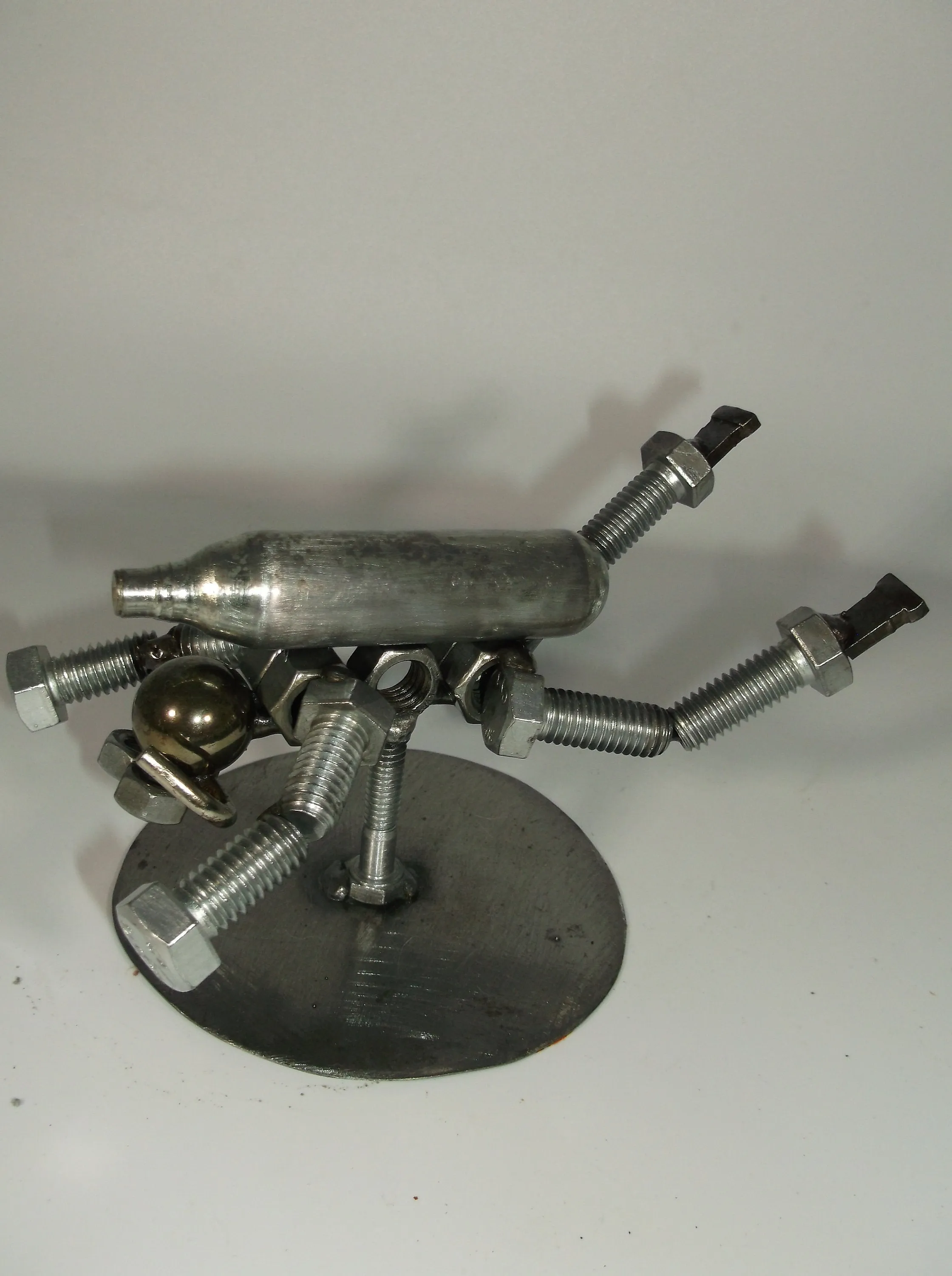 Scuba Diver Metal Bolt Figurine, Water Sports Welded Art