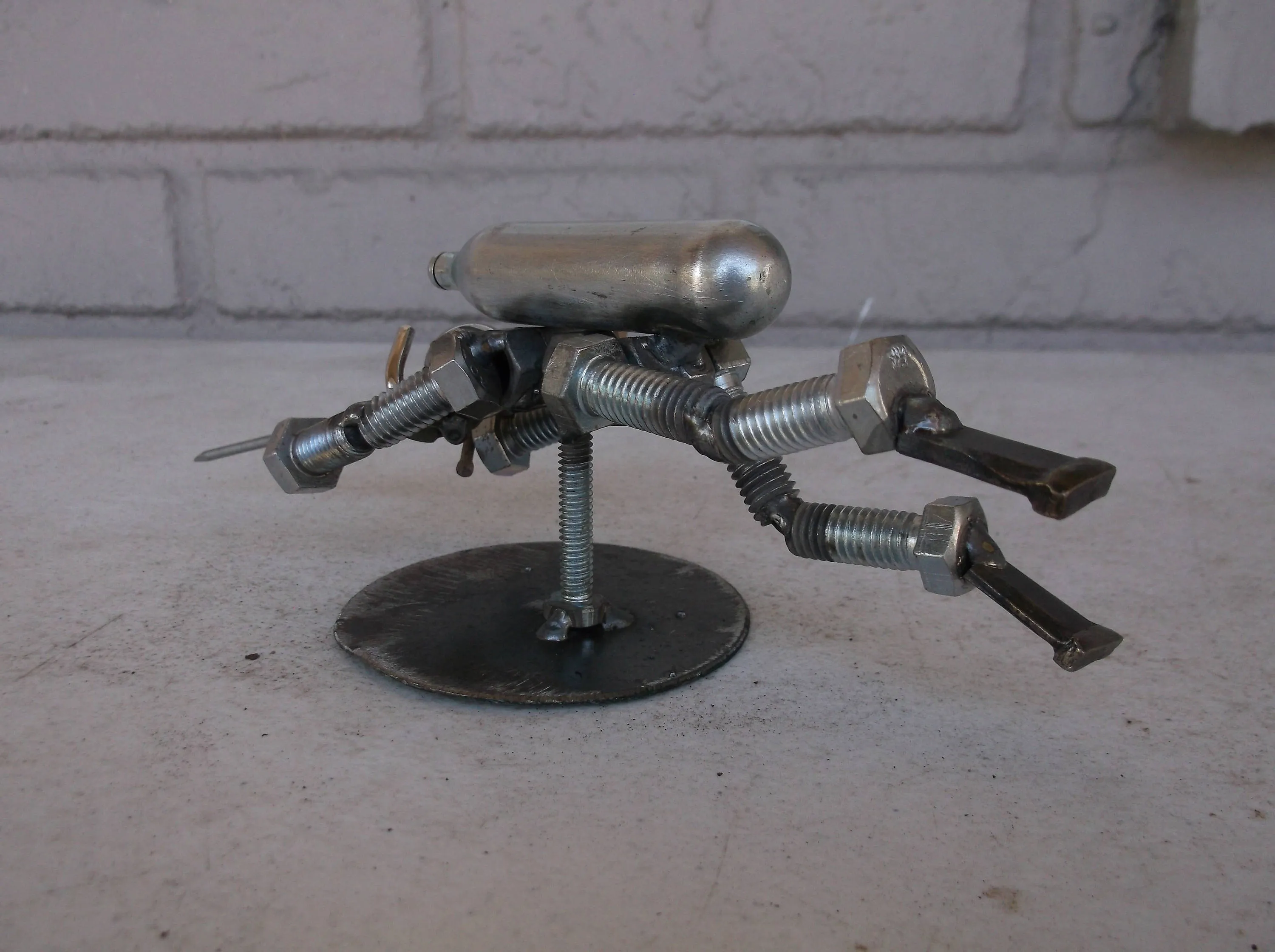 Scuba Diver Metal Bolt Figurine, Water Sports Welded Art