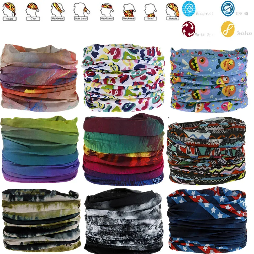 Seamless Scarf Magic Bandana Neck wrap Gaiter Paisley Headband Fishing Tube