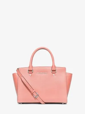 Selma Medium Saffiano Leather Satchel