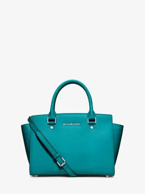 Selma Medium Saffiano Leather Satchel