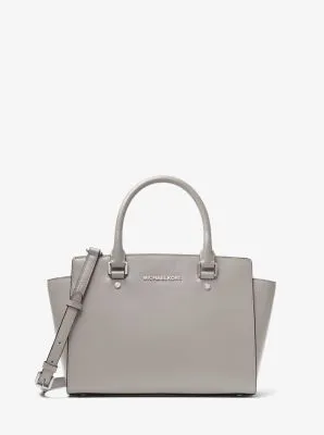 Selma Medium Saffiano Leather Satchel