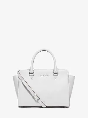 Selma Medium Saffiano Leather Satchel