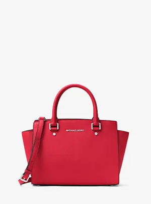Selma Medium Saffiano Leather Satchel
