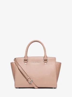 Selma Medium Saffiano Leather Satchel
