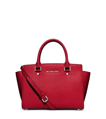 Selma Medium Saffiano Leather Satchel