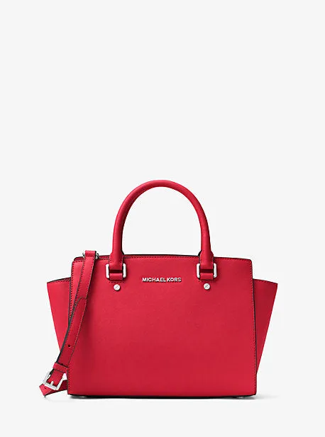 Selma Medium Saffiano Leather Satchel