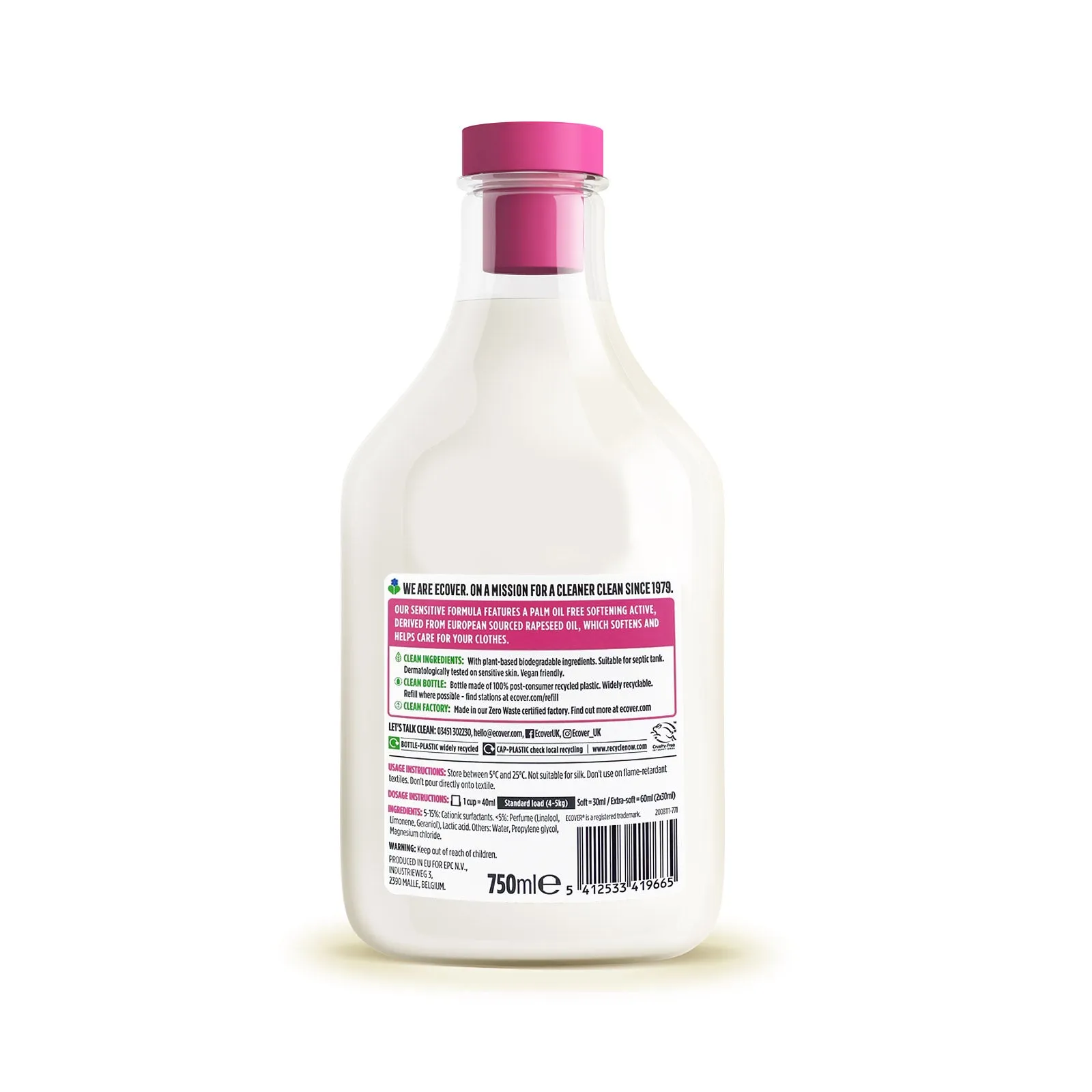 Sensitive Fabric Softener 750ml- Apple Blossom & Almond