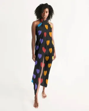 Sheer Rainbow Heart Swimsuit Cover Up
