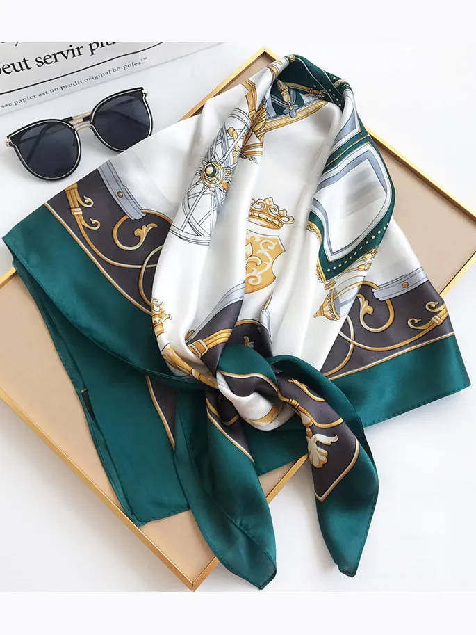 Sidra - Vibrant Printed Patterns Woman's Square Scarf
