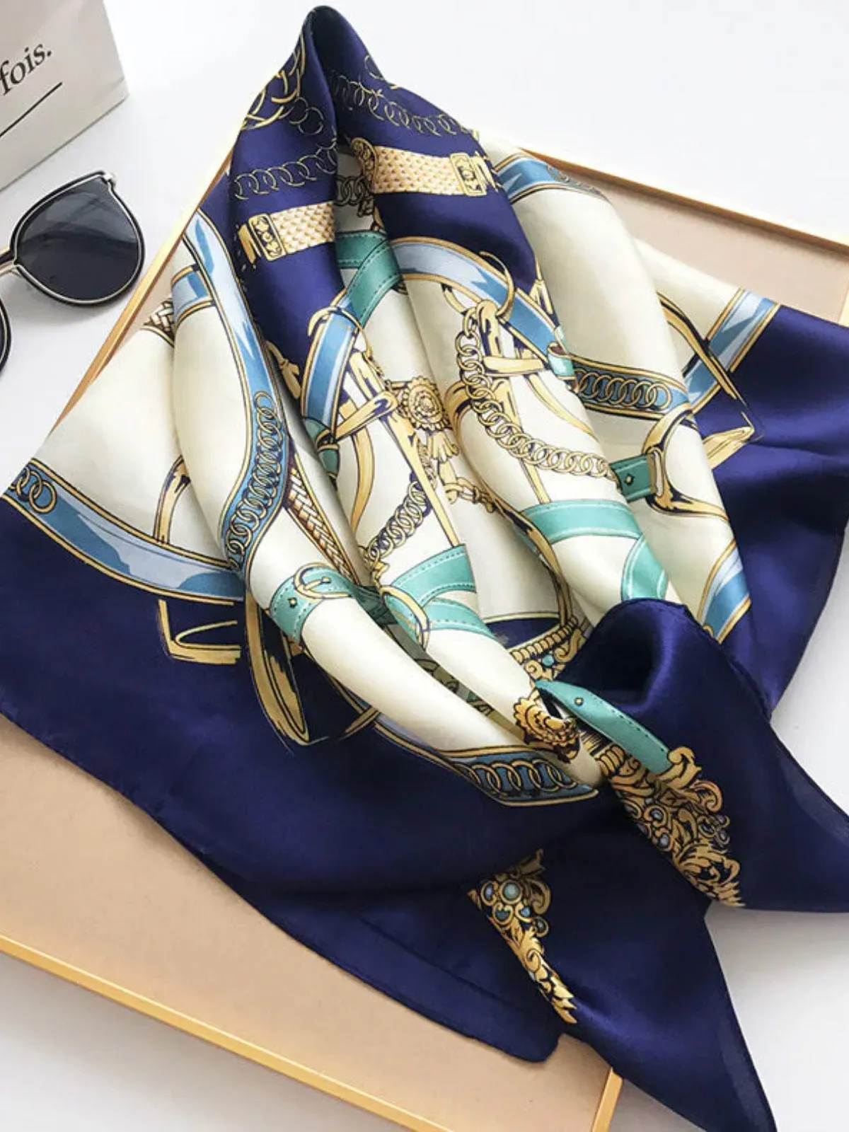 Sidra - Vibrant Printed Patterns Woman's Square Scarf