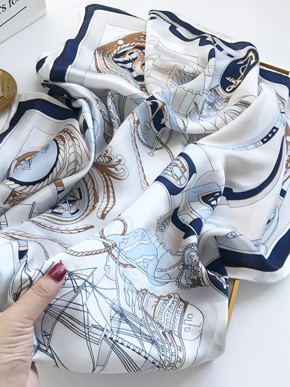 Sidra - Vibrant Printed Patterns Woman's Square Scarf