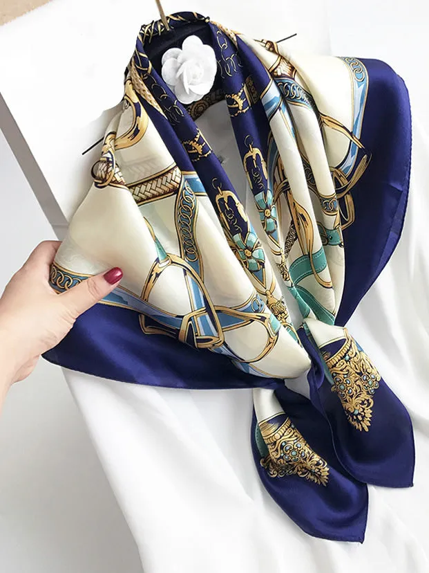 Sidra - Vibrant Printed Patterns Woman's Square Scarf