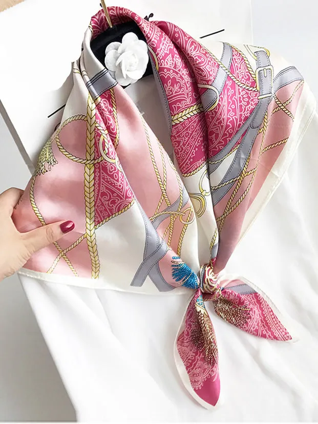 Sidra - Vibrant Printed Patterns Woman's Square Scarf