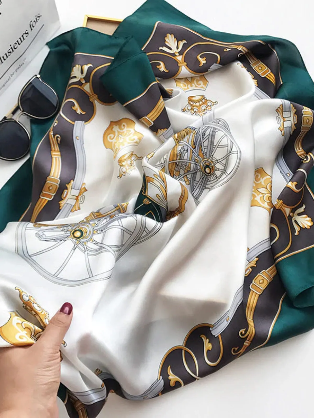 Sidra - Vibrant Printed Patterns Woman's Square Scarf